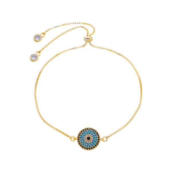Pulseira Olho Grego ao Banho de Ouro 18k