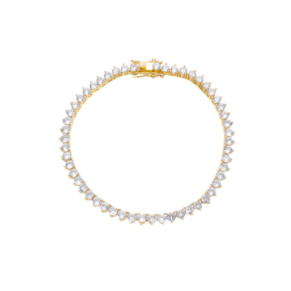 Pulseira Riviera ao Banho de Ouro 18k
