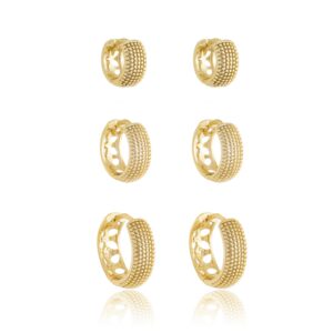 Brincos Argola ao Banho de Ouro 18k