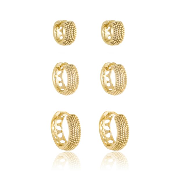 Brincos Argola ao Banho de Ouro 18k