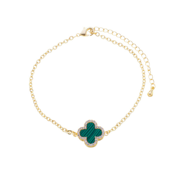 Pulseira Trevo ao Banho de Ouro 18k