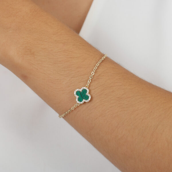 Pulseira Trevo ao Banho de Ouro 18k - Imagem 2
