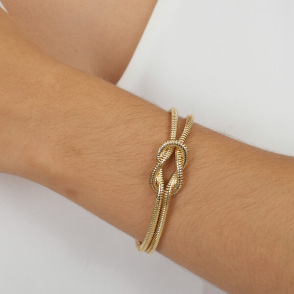Pulseira Nó Eterno ao banho de ouro 18k - Imagem 2