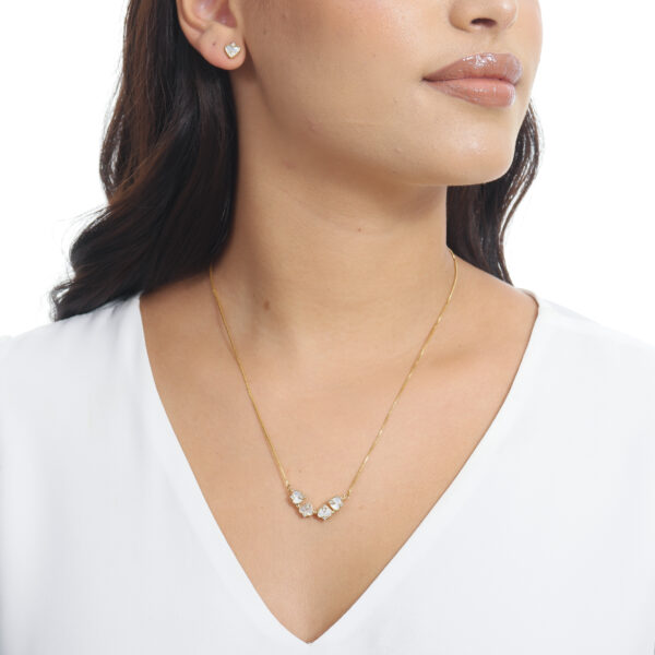 Conjunto Colar e Brincos dia dos Namorados Banhado a ouro 18k - Imagem 2